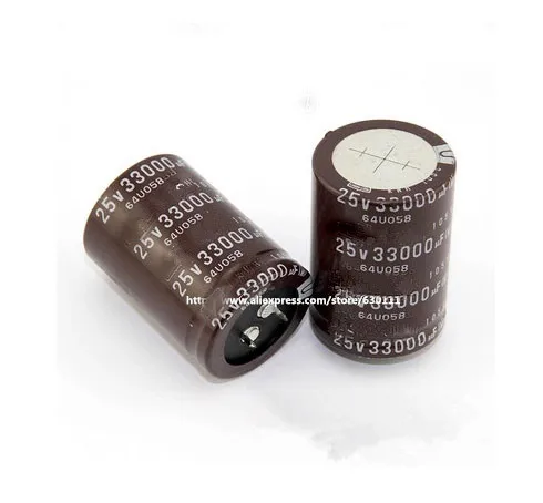 25 в 33000 мкФ электролитический конденсатор радиальный 35 х60 мм|electrolytic capacitors|33000uf