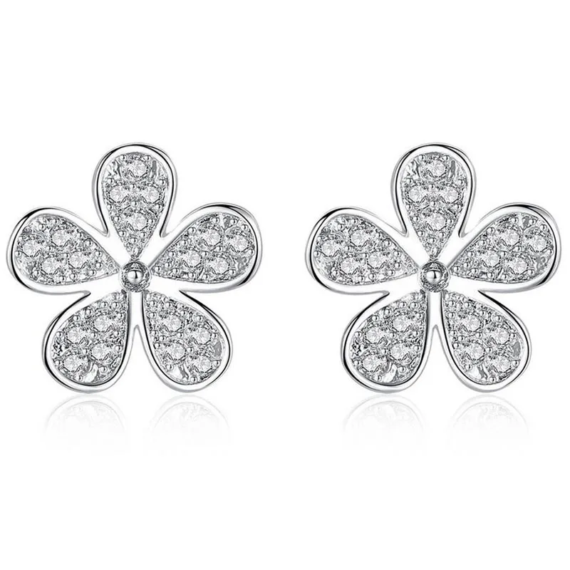 Глазурованная серьга AAA циркон микро набор нежный и Простой корейский вариант