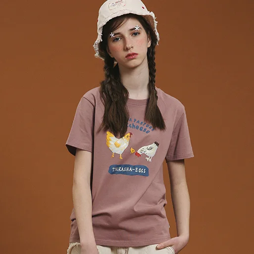 Футболка женская летняя хлопковая с принтом &quotКурица&quot|women t-shirt|tshirt woment-shirt harajuku |