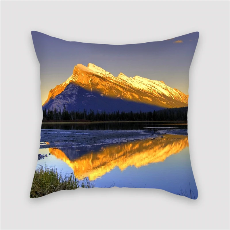 Сценическая Подушка Чехол Fuwatacchi с креплением Лавандовый сад небо пляж Печать