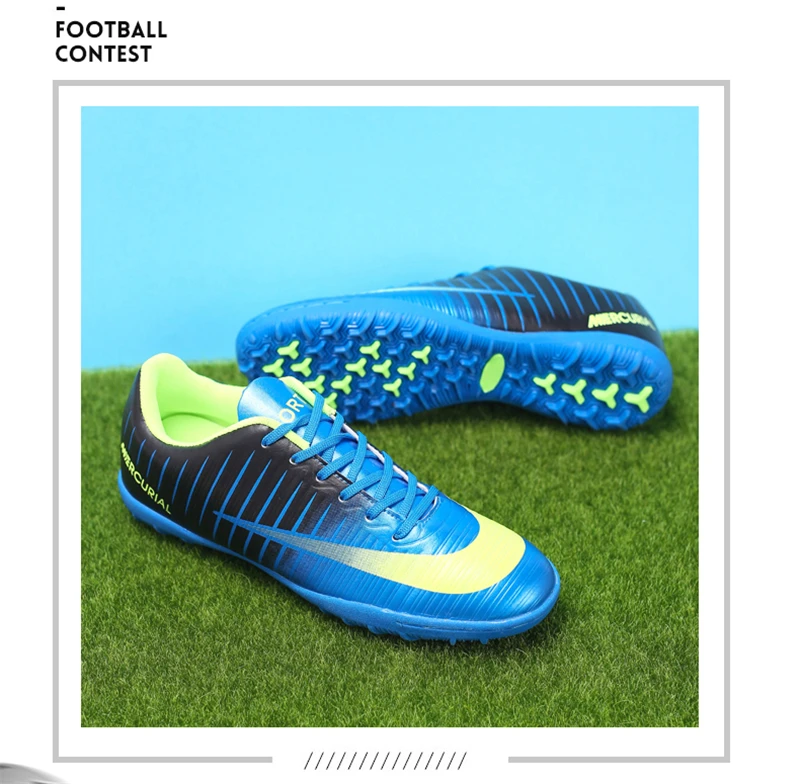 HUMTTO Soccer Shoes Men Outdoor Non Slip Football Sport Shoes Male Professional Cleats Lightweight Futsal Athletic Soccer Shoes