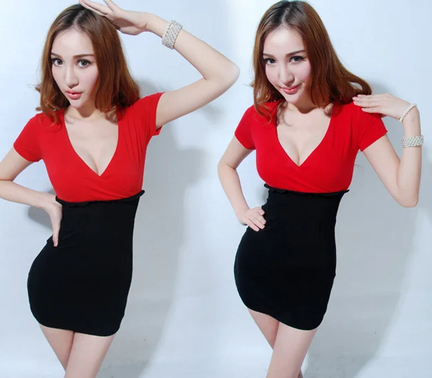 2015 Fashion Women Sexy Leopard Lace V-neck Bodycon Bandage Short dress Summer Mini Banquet Pencil dresses Free Shipping | Женская