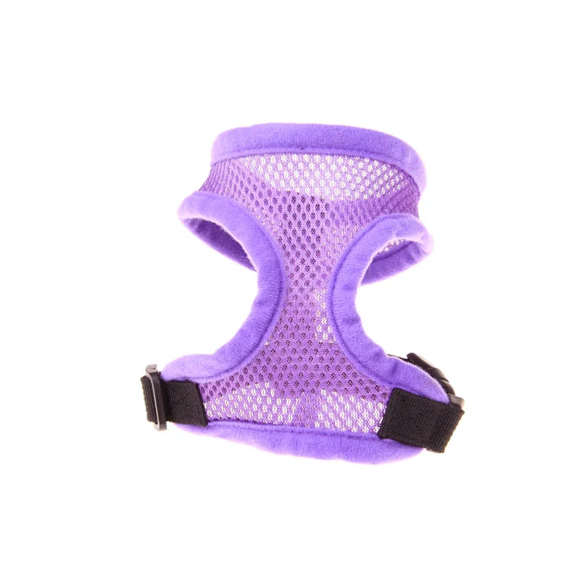 Purple 1 шт., Регулируемый мягкий дышащий нейлоновый жилет для собак, ошейник для щенков, кошек, домашних животных, нагрудный ремень, поводок - Цвет: Purple