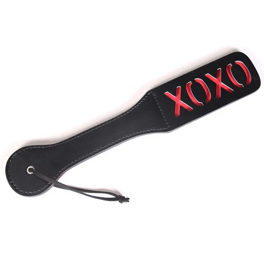 Обтягивающий костюм с рисунком Xoxo любовь весло шлепанье трость для наказаний Beat