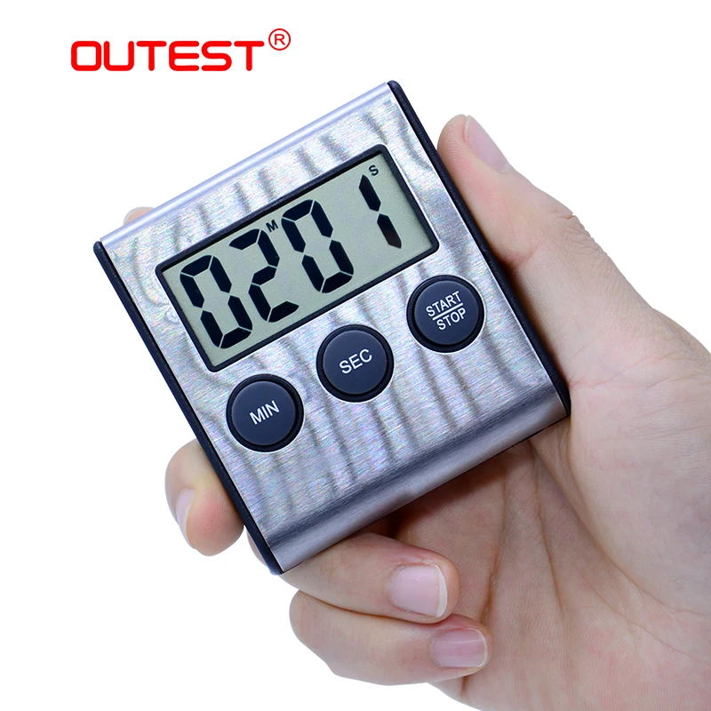 OUTEST JS-109 Большой экран из нержавеющей стали таймер металлический электронный с