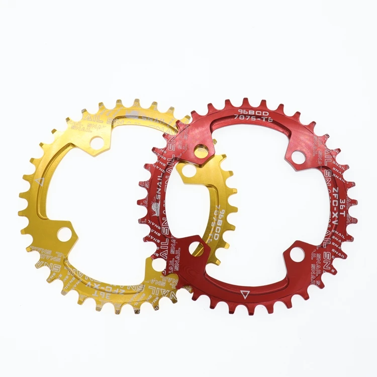 Улитка цепь 96 BCD круглый для shimano 32t 34t 36t 38t зуб один зуб пластина MTB горный велосипед 96BCD дорожный велосипед 32 34 36 38
