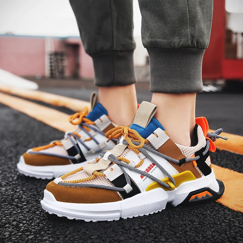 2019 Autumn New Men Shoes Lace-Up Fashion men Casual Brand Sneakers FLats chaussure homme | Обувь