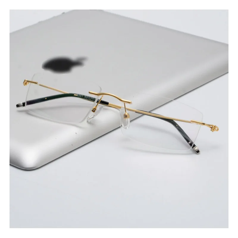 Fashion Titanium Eyeglasses Frame Male Trimming Ultralight Rimless Business Glasses Spectacle Eyewear Accessories | Аксессуары для