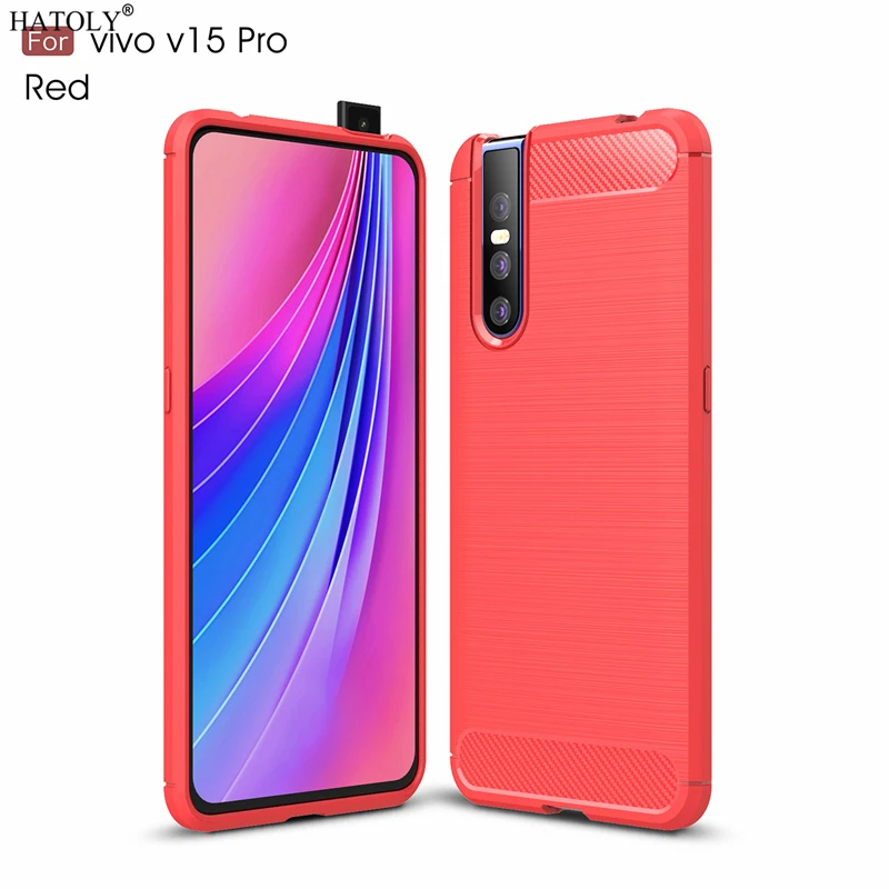 ХАТОЛИ для чехла Capas VIVO V15 Pro - мягкий противоударный чехол из силикона с матовым рельефом для телефона Vivo V15.