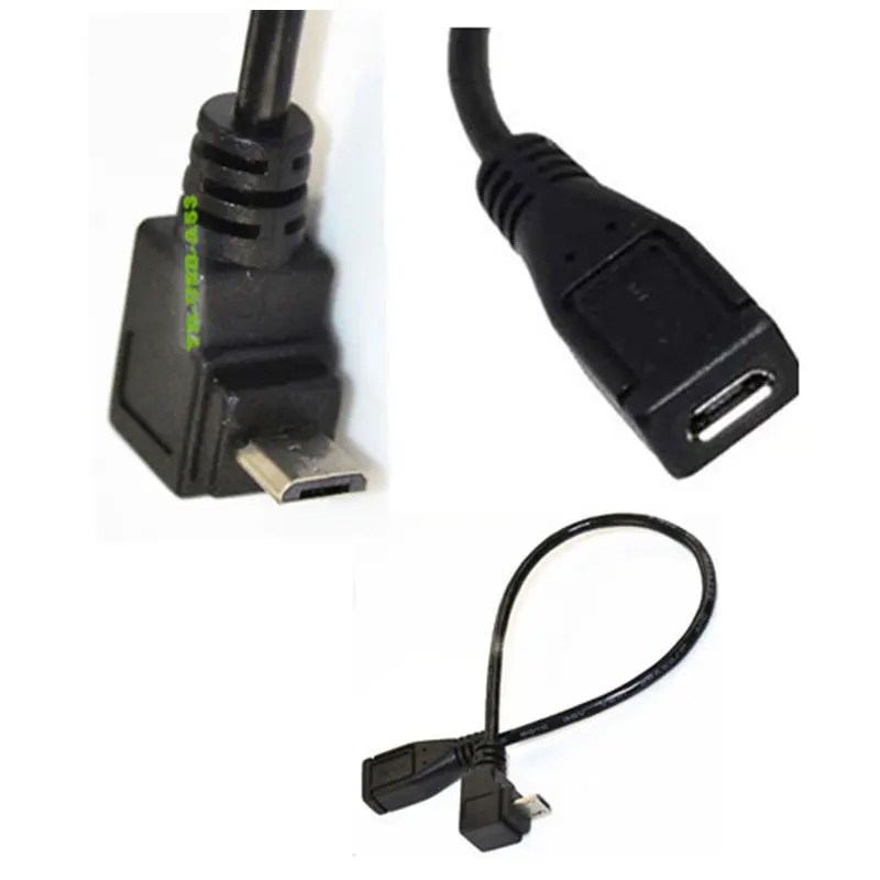 Микро-usb 5-контактный адаптер для штекерного кабеля под углом 90 градусов Micro 5 P |