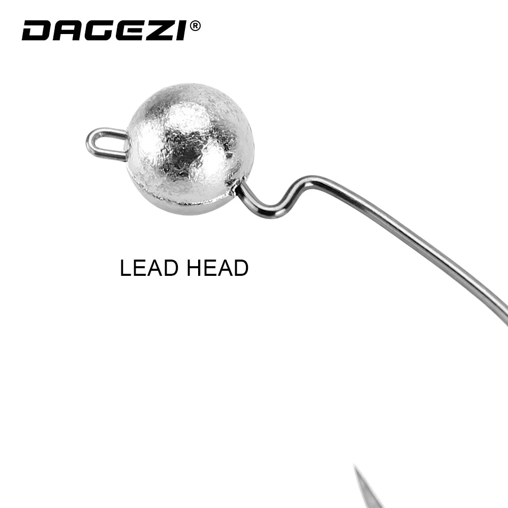 DAGEZI блесна приманка со свинцовым крючок 3.5g/5g/7g 5 шт./лот рыболовный Lead Jig Grank Мягкие