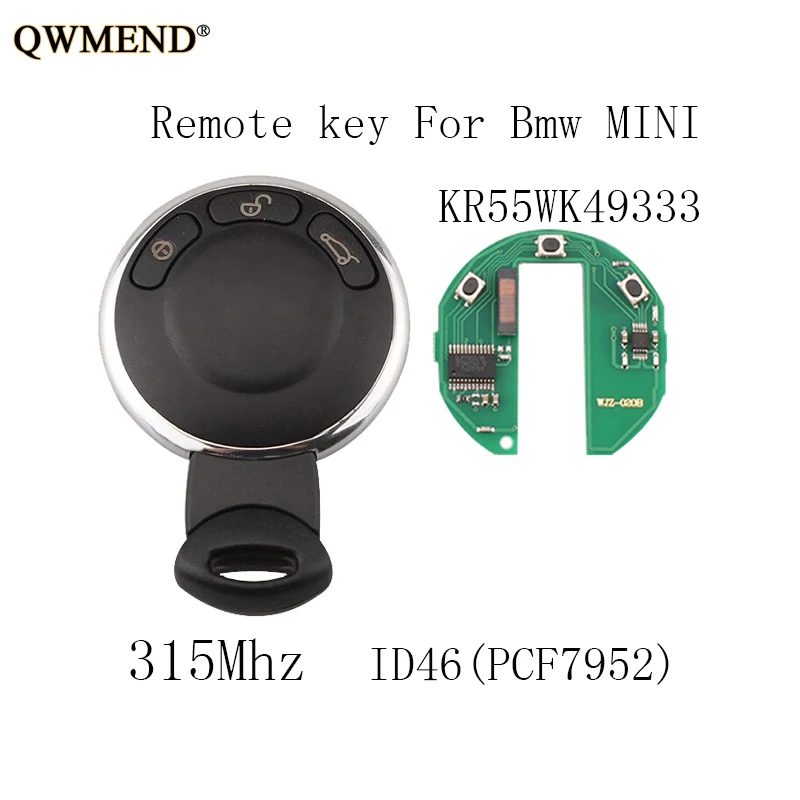 QWMEND 315 МГц умный дистанционный ключ брелок для BMW Mini Cooper 2007 2008 2009 2010 2011 2012 2013 2014