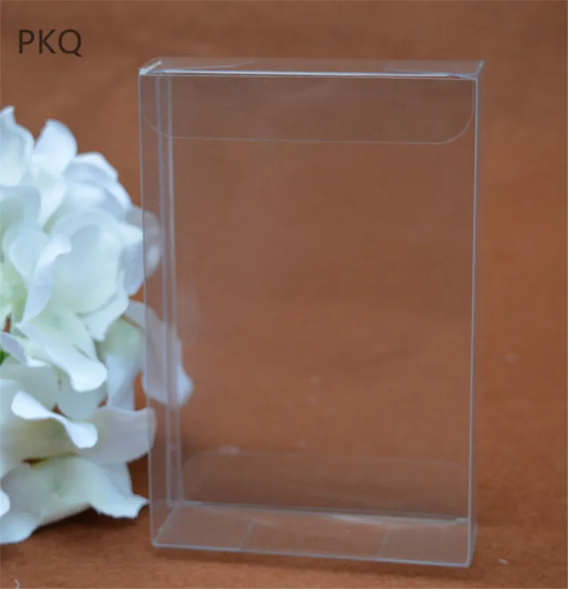 20 шт 5x15x25 см прямоугольная Прозрачная ПВХ коробка для масок/ремесел прозрачная