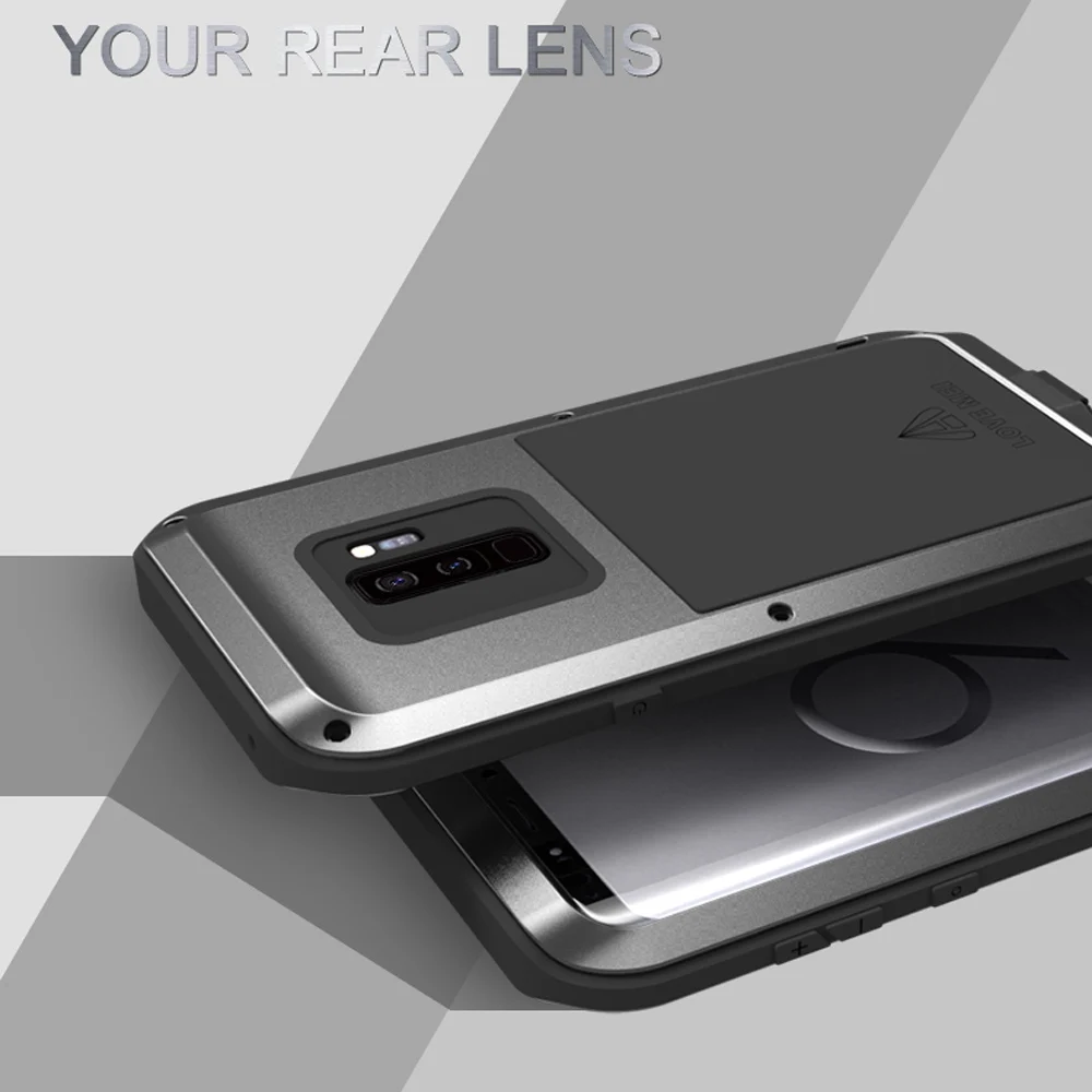 Мощный чехол LOVE MEI для Samsung Galaxy S9 G960F + Plus G965F противоударный из ТПУ жесткий