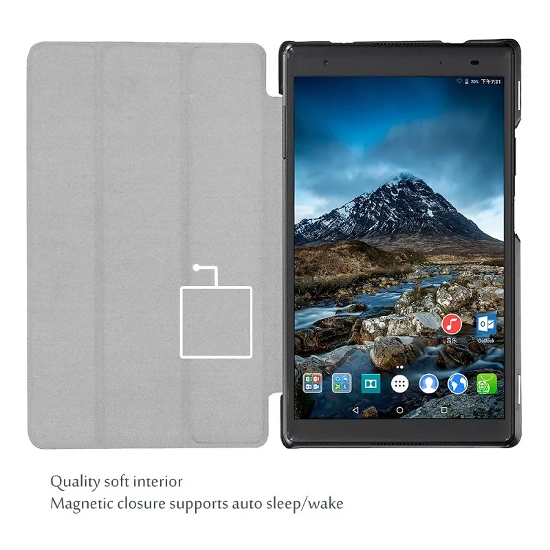 Магнитный чехол для Lenovo Tab 4 8 Plus умный tab 0 чехлы с функцией пробуждения и сна Wake Sleep
