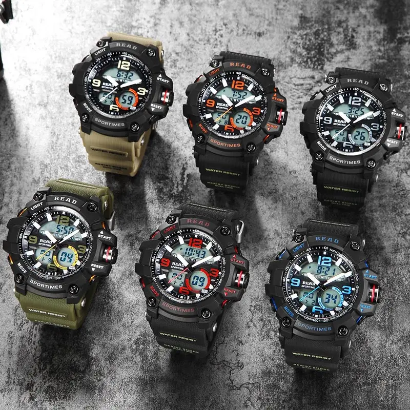 Часы наручные мужские Цифровые кварцевые аналоговые брендовые Роскошные