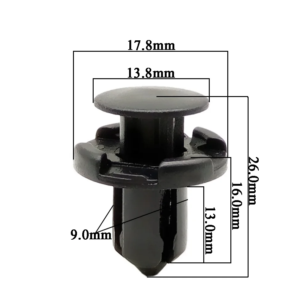 Ederivo #03 1PCS 9 Mm for Honda Mazda Mitsubishi Lotus Auto Plastic Rivet Fastener Clamp Car Bumper Fender Liner Fixed Clips | Автомобили