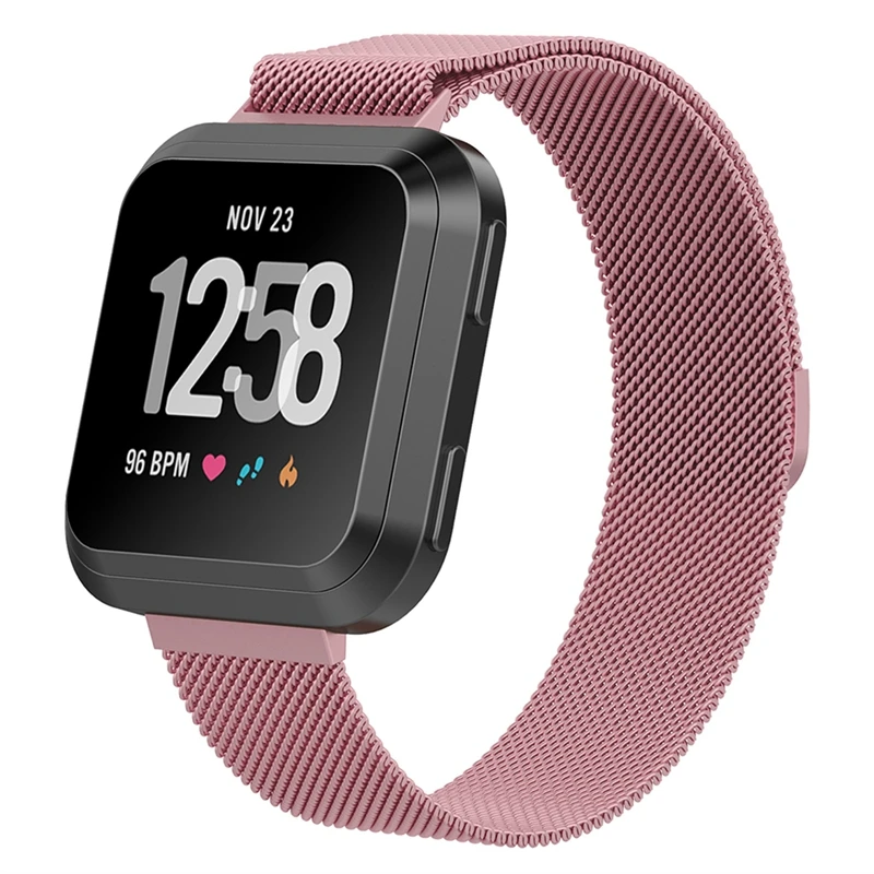 YUEDAER, розовое золото, металлический ремешок для часов для Fitbit Versa, сменный Магнитный Миланский ремешок, стальной ремешок, умные часы, аксессуары для женщин