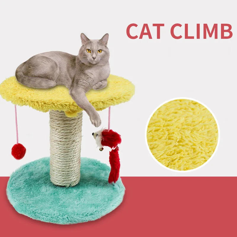 Игрушка для лазания в виде кошачьего дерева с шариковой формой колокольчик