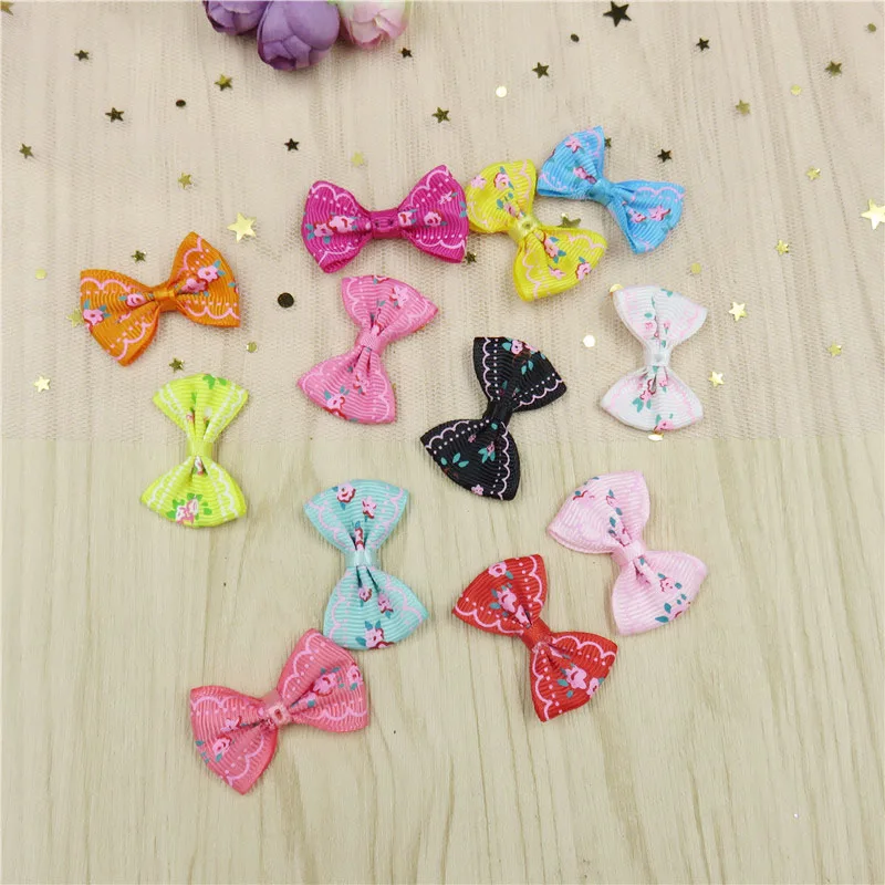 2 шт./лот заколка для волос с милым цветком и маленьким бантом девочек детские