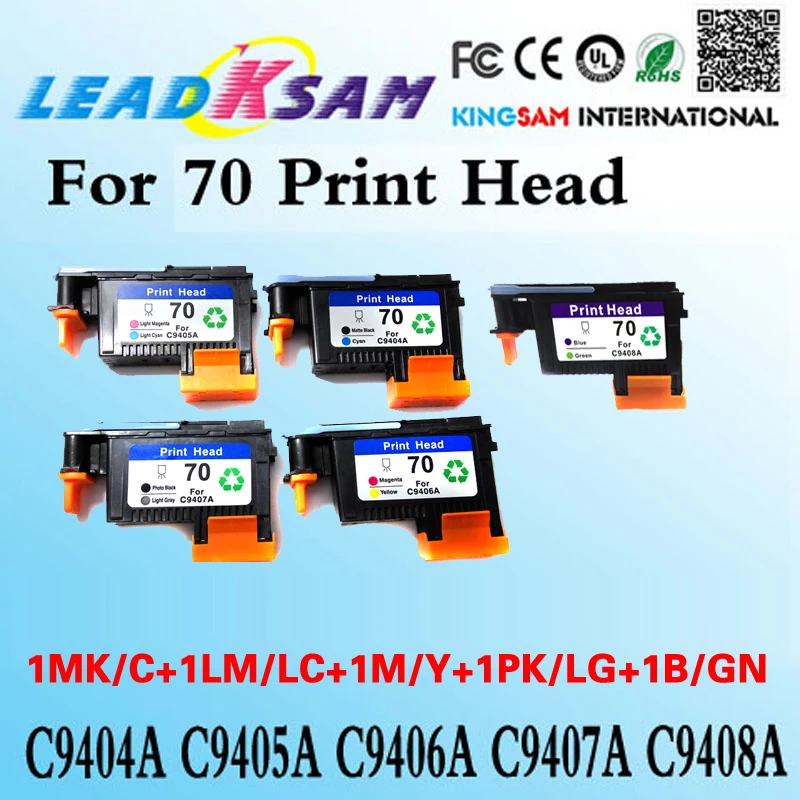 LM/LC + MK/C M/Y B/G M/Yprinthead совместим с hp70 C9404A C9405A C9406A C9407A C9408A для 70 Designjet Z2100 Z5200 Z3100 Z3200|designjet