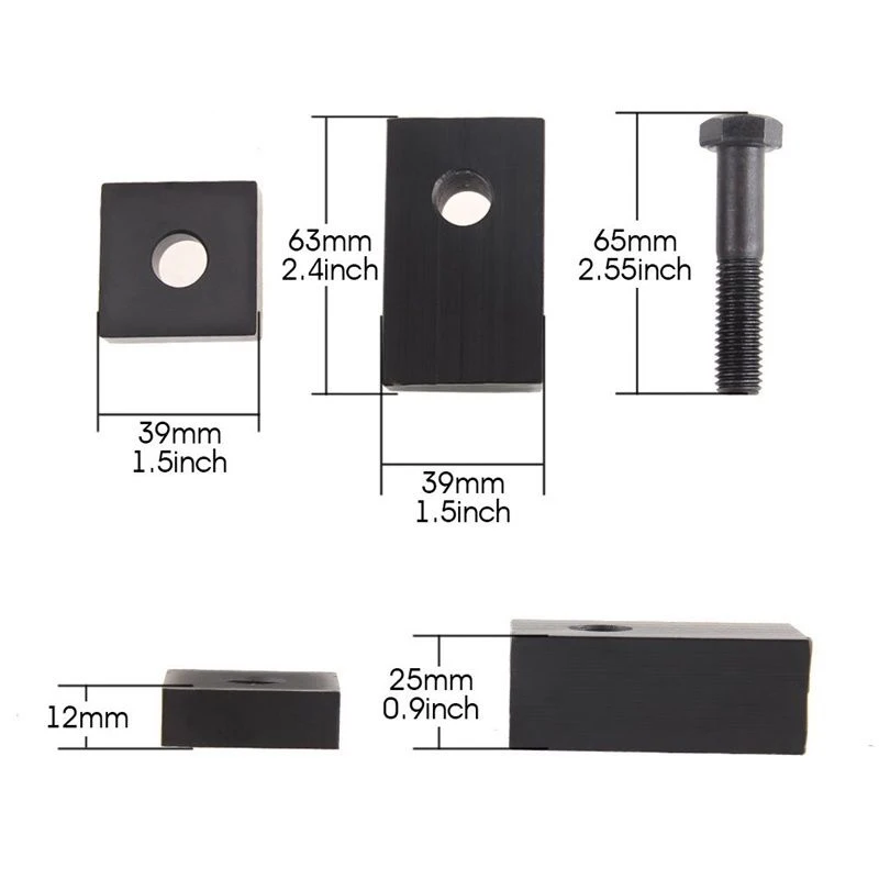 Черный алюминиевый комплект для откидывания заднего сиденья с болтами и шайбами