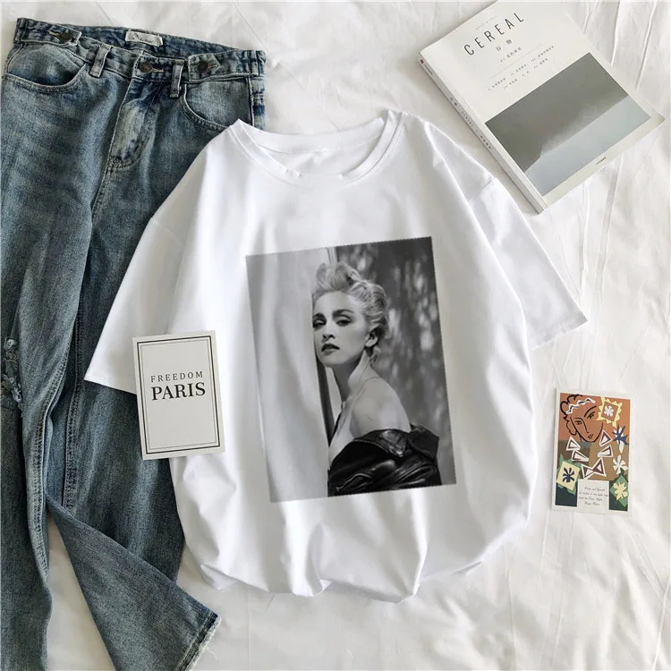 White02 Новые осенние женские белые шифоновые топы с коротким рукавом, блузки, новая белая Свободная Женская блузка с принтом размера плюс - Цвет: White02
