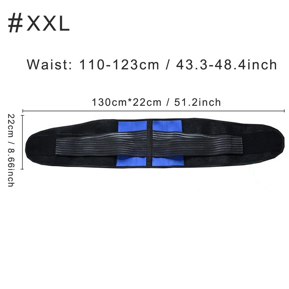 XXL 1 шт. Регулируемый Неопреновый двойной Тяговый Поясничный поддерживающий Поясничный пояс для поясницы бандаж обезболивающий Пояс поясной ремень S-6XL Plus Zize - Цвет: XXL