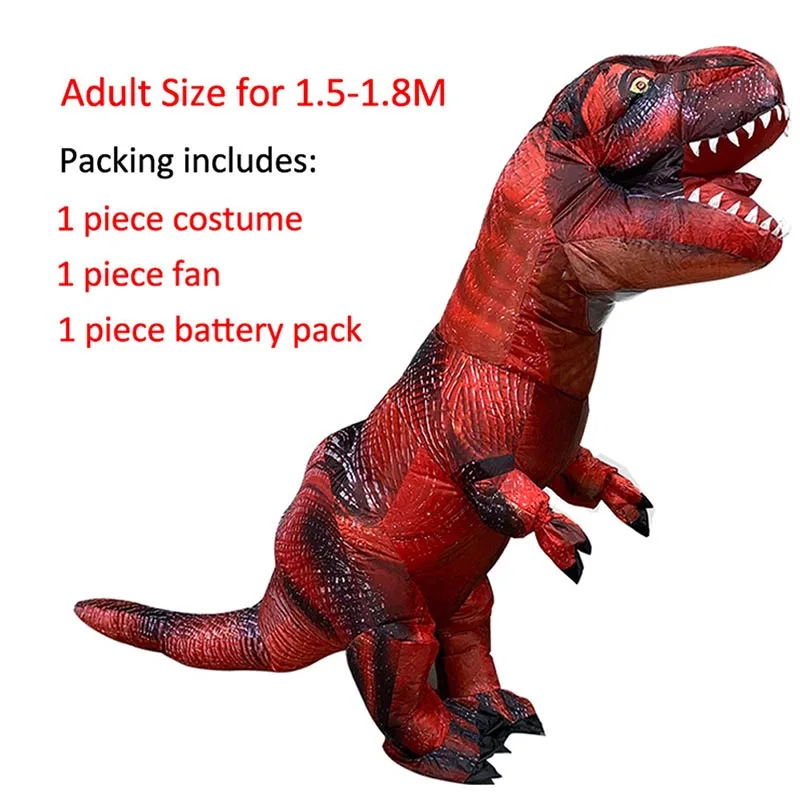 Adult Новинка, надувной костюм динозавра для взрослых, T-REX костюм для Хэллоуина, T-REX, детский надувной костюм динозавра, детская одежда для костюмированной вечеринки - Цвет: Adult
