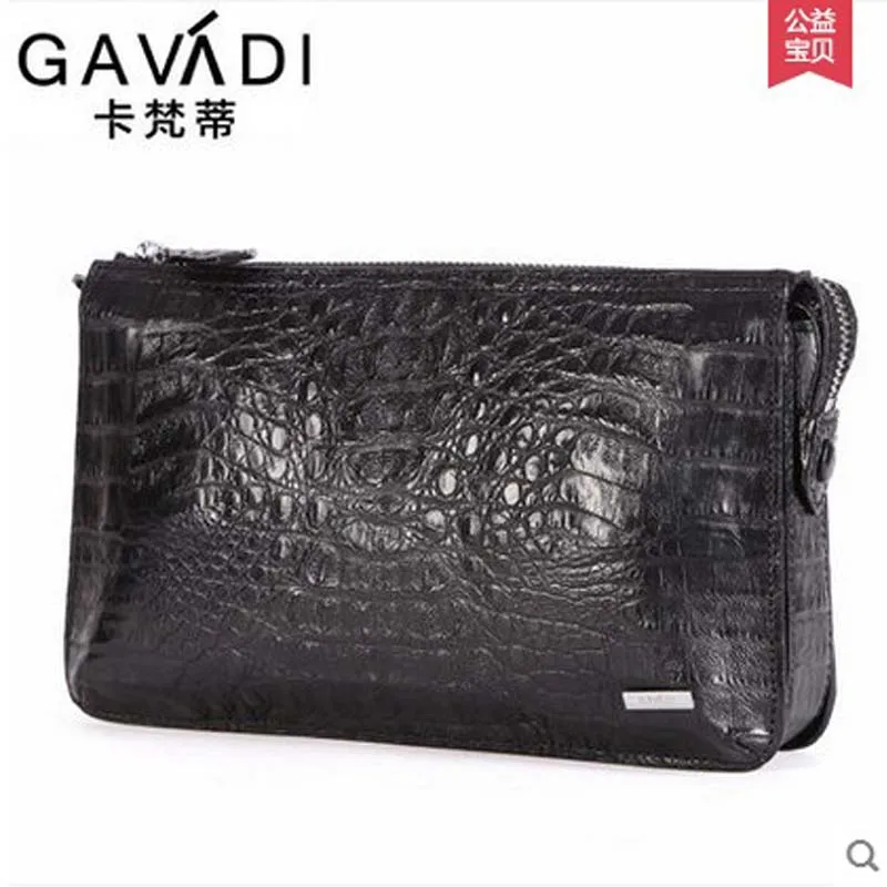 

Мужская сумка cafandi из крокодиловой кожи, мужской клатч, деловая подлинная мужская сумка ручной работы, новая вместительная ручная сумка