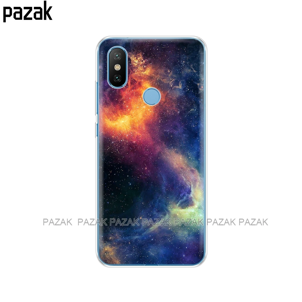 Силиконовый чехол для Xiaomi Mi 8 8SE A1 A2 5 5S 5X 6 Mi5 MI6 NOTE 3 MAX Mix 2 2S звездное небо Луна