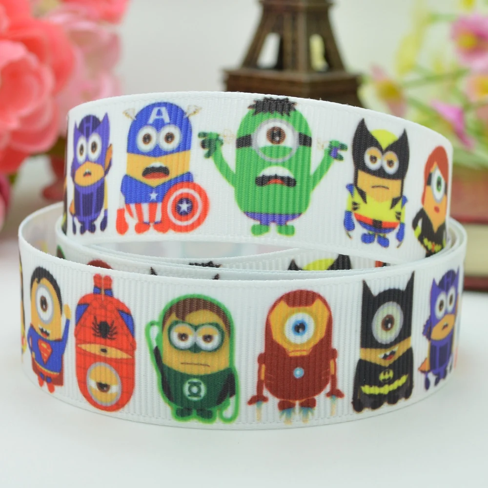 DUWES 7/8 &quot22 мм 2 5 10 50 ярдов мультфильм печатных grosgrain ленты волос лук DIY ручной