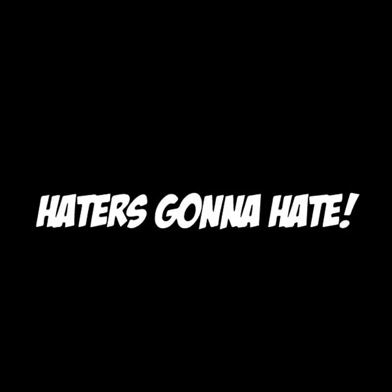YJZT 12 6 х1 4 см Виниловая наклейка с надписью HATERS HATE цвет черный/серебристый |