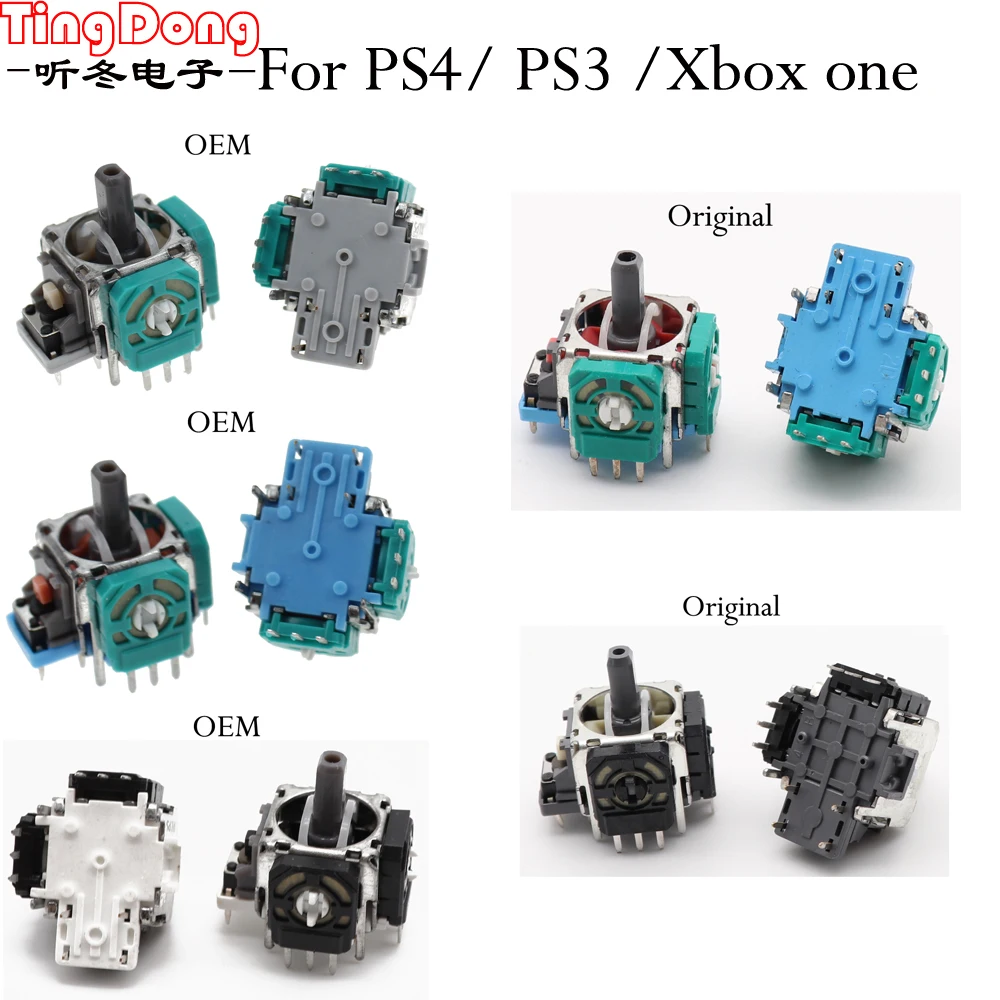2 шт. Оригинальный OEM для ps5 PS4 3D Rocker ось джойстика аналоговый датчик Замена
