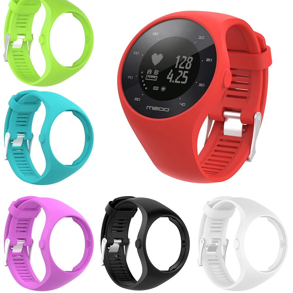 Ремешок силиконовый для часов Polar M200 GPS мягкий сменный Браслет с пряжкой