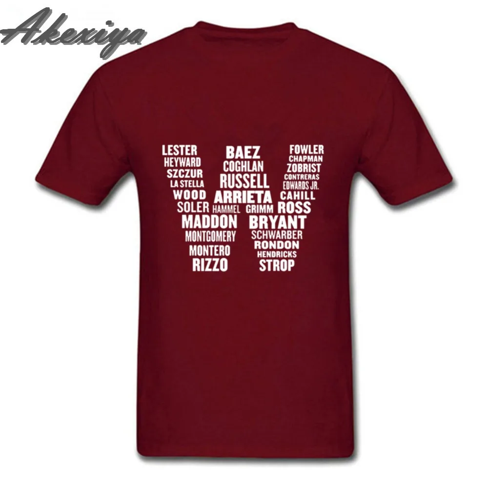 Футболка homme Chicago Cubs W Flag name компрессионная рубашка из хлопка с коротким рукавом