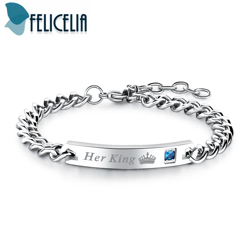 Браслет из нержавеющей стали с кубическим цирконием для мужчин и женщин |