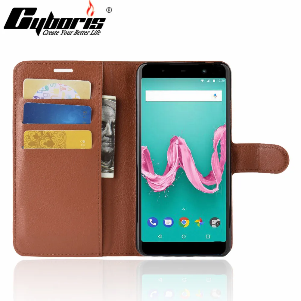 Cyboris чехол wiko lenny 5 Роскошный Lichee откидная кобура из искусственной кожи с