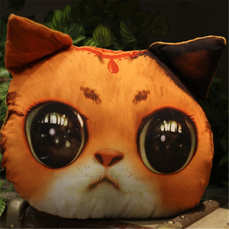 Cute Lovely Cat Big Eye Emoji Cushion Stuffed Toys Soft Pillow for Sofa Chair Office | Игрушки и хобби