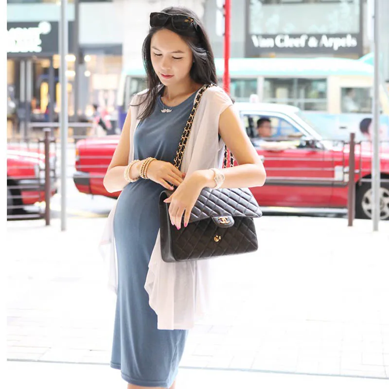 Мода 2 Шт. Maternity Dress Плюс Размер Одежда Для Беременных Летняя Свободные Платья