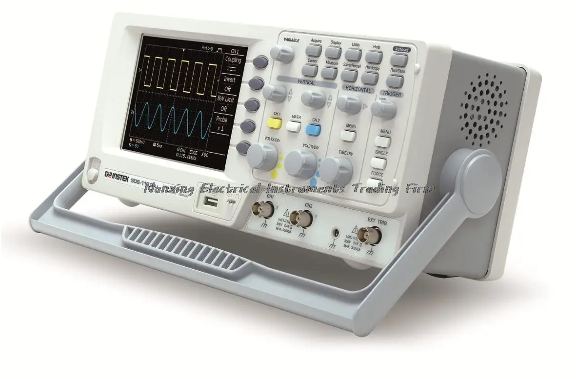 

Fast arrival TaiWan Gwinstek Digital Oscilloscope GDS-1052-U DSO,250MSa/s Real-Time, 50MHz, 2 channel,5.7" TFT Color Display