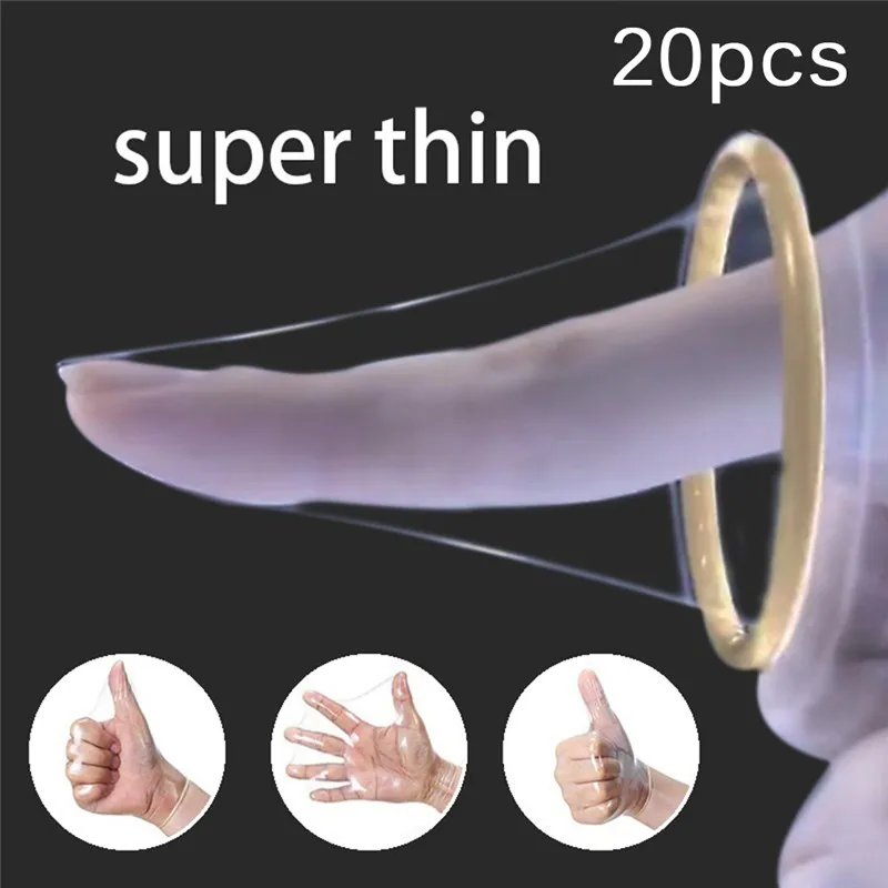 

20Pcs Wholesale New Ultra-thin Love Natural Latex Rubber Stimulate Vaginal Massage For Men