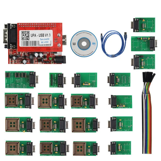 UPA USB с полным Адаптеры Авто ЭБУ чип Тюнинг инструмент Поддержка автомобили