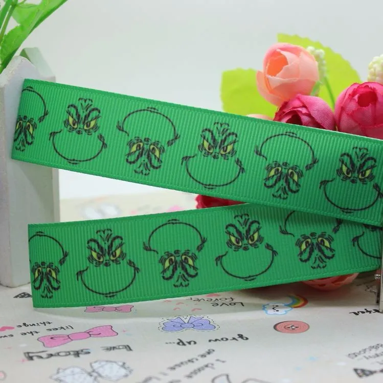 7/8 ''Бесплатная доставка Рождественский горошек шеврон печатная корсажная