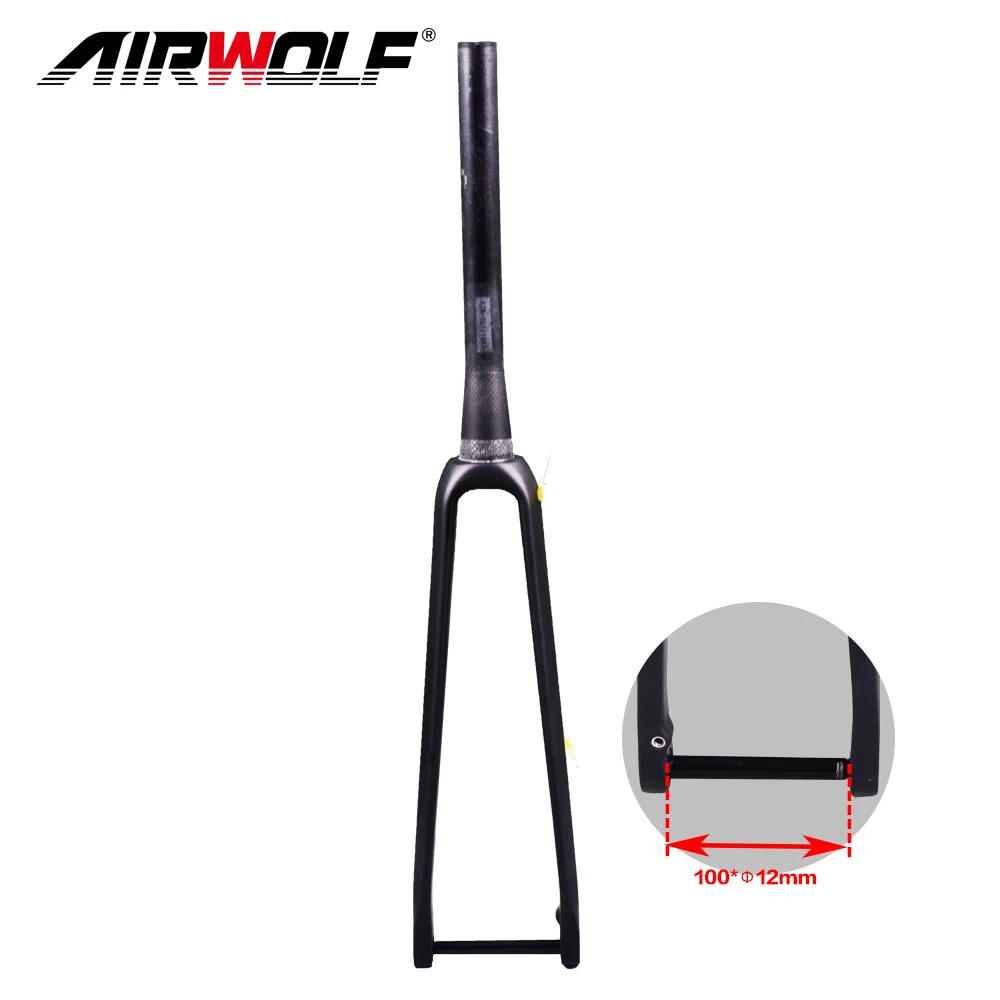 Bicycle parts carbon road disc fork with flat mount thru axle cyclocross tapered 1 1/8' to 1-1/2' 700*32C front | Спорт и