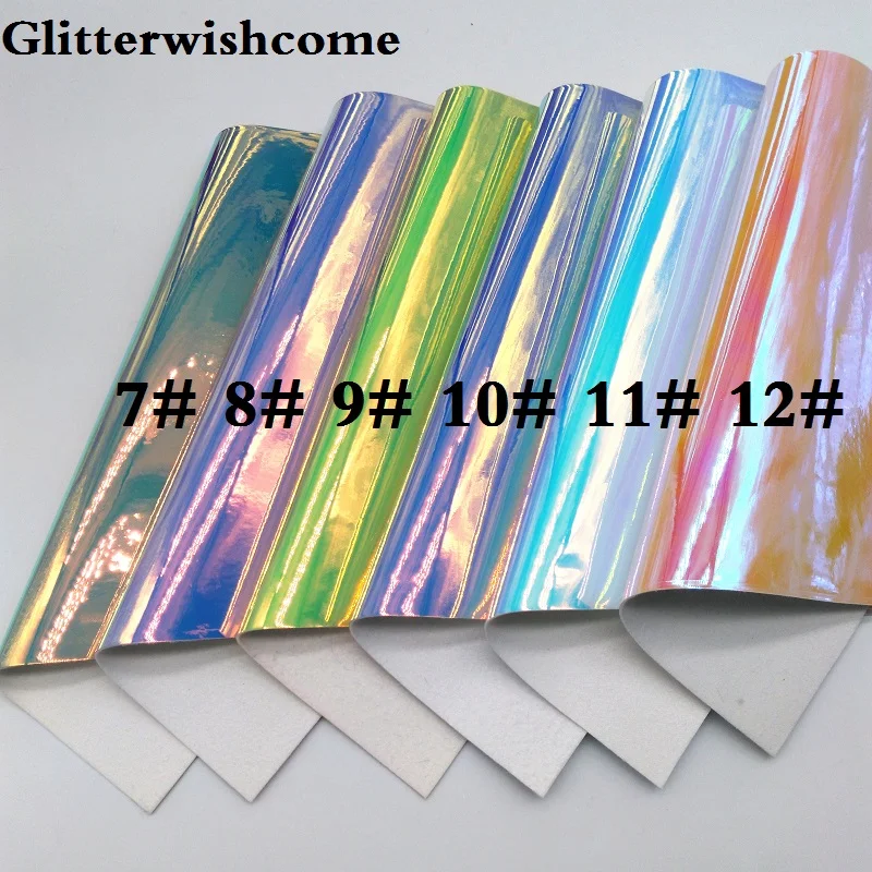 Glitterwishcome 21X29 см A4 размер винил для бантов Переливающаяся лакированная кожа Fabirc искусственная кожа листы для бантов, GM106A