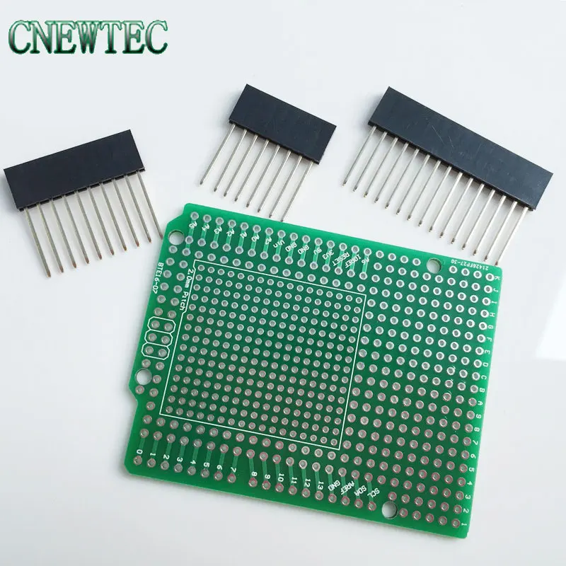 Комбинированный 2 мм + 54 шаг прототип печатной платы для ArduinoUNO R3 щит DIY диаметром 15