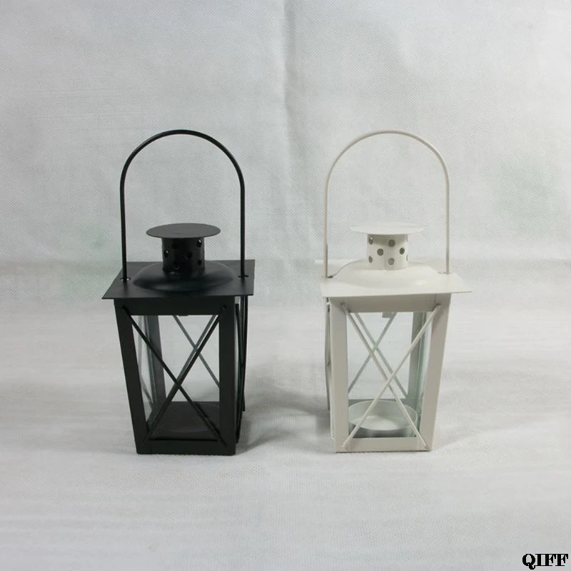 Black/White Romantic Romantic Candle Holder Retro Hanging Lantern Lamp Decor For Dinner Home Jun13