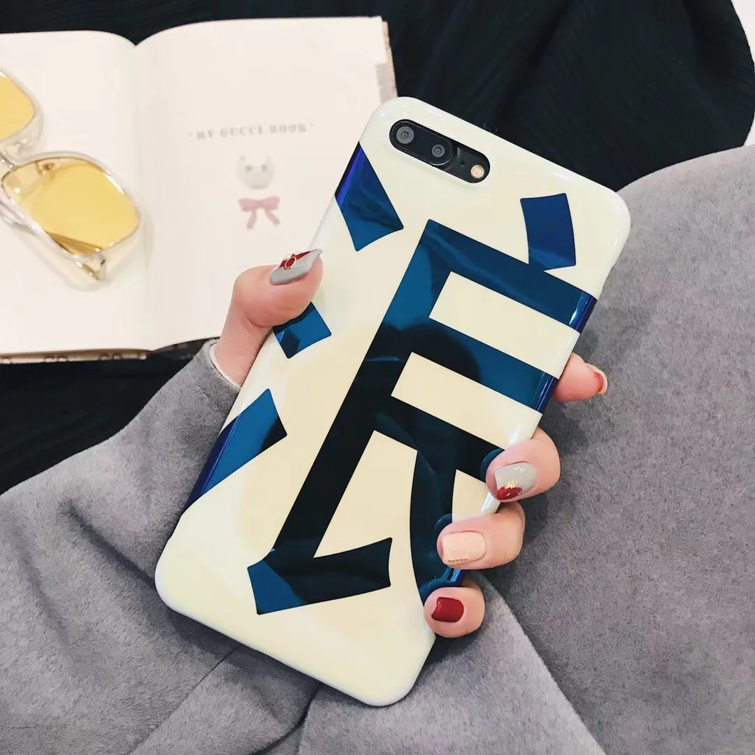 LUOYY FENJJ Blu Ray Case For iPhone 8 7 plus Cases Luxury Chinese Font 6 6S X Glossy Light Cover Soft TPU |