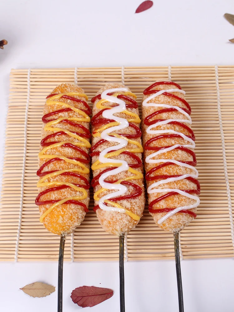 Поддельные корейские снэки реквизиты модель имитация еды хот дог Сырная палочка